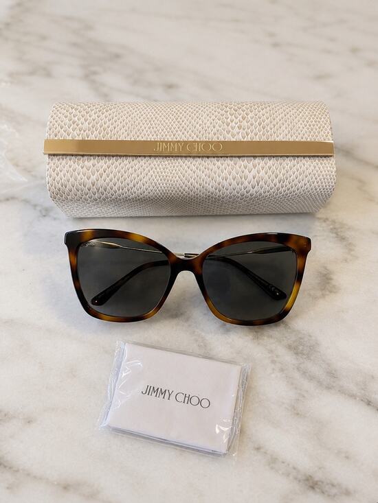 Jimmy Choo Accessories - Jimmy Choo Cat Eye Havana Frame Cat Eye Sunglasses NWT